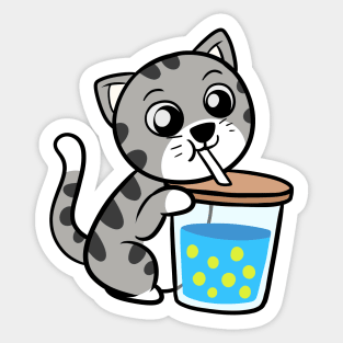 Boba Cat Sticker